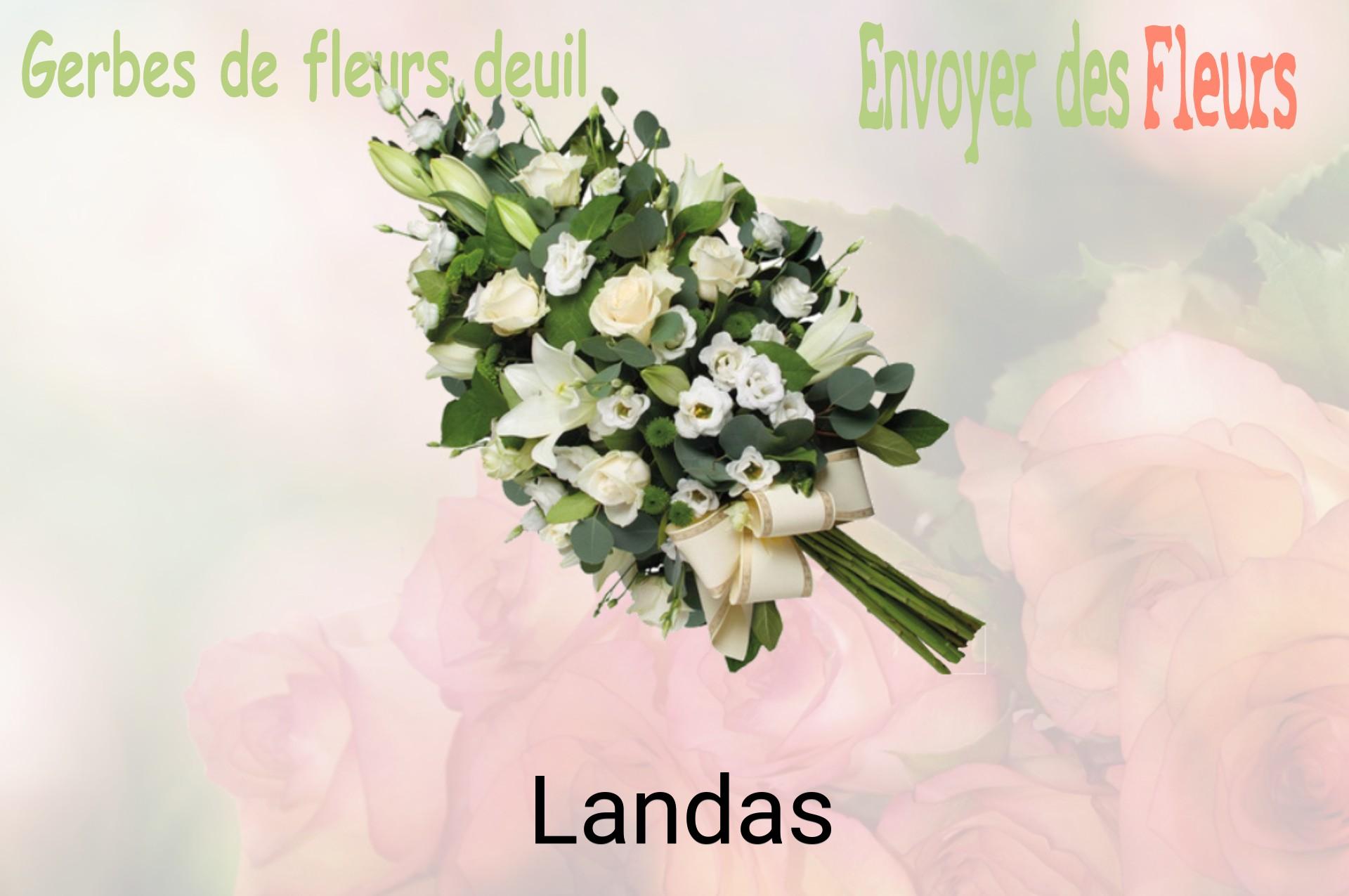 Gerbe de fleurs de deuil livrée à Landas